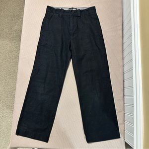 Children’s Place Black Slacks Dress Pants Boys Size 7 Adjustable Waist Straps